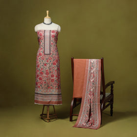 3pc digital embroidered merino wool unstitched dress