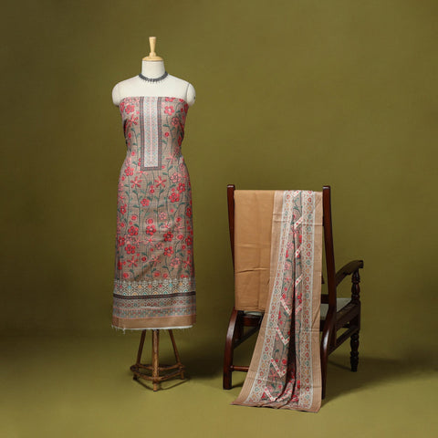 3pc digital embroidered merino wool unstitched dress