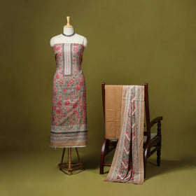 3pc digital embroidered merino wool unstitched dress