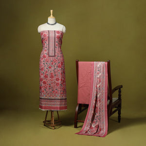 3pc digital embroidered merino wool unstitched dress