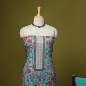 3pc digital embroidered merino wool unstitched dress