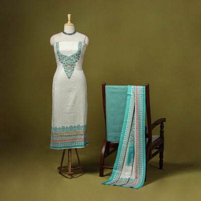 3pc digital embroidered merino wool unstitched dress