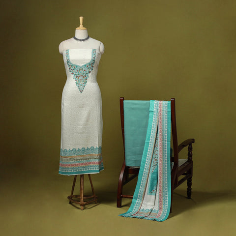 3pc digital embroidered merino wool unstitched dress