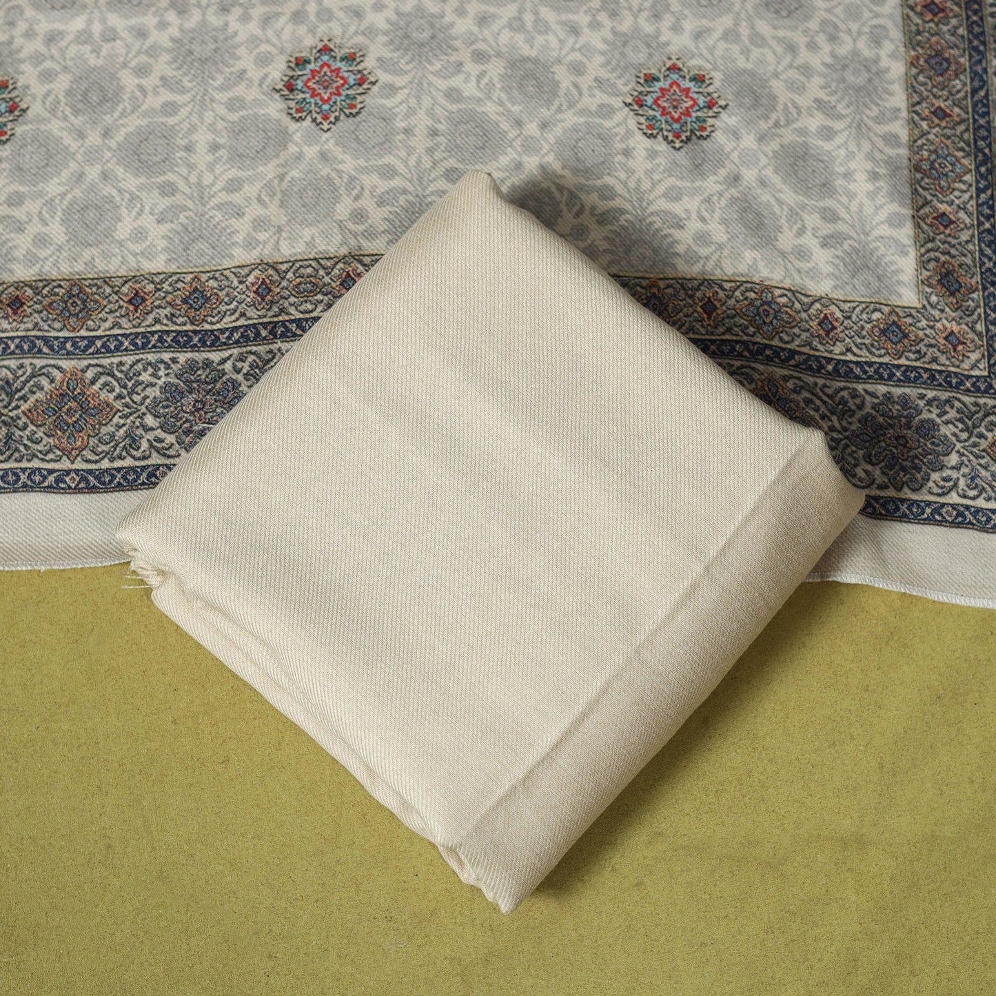 3pc digital embroidered merino wool unstitched dress