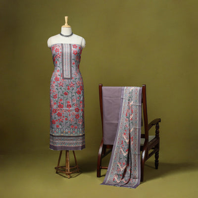 3pc digital embroidered merino wool unstitched dress