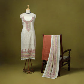 3pc digital embroidered merino wool unstitched dress