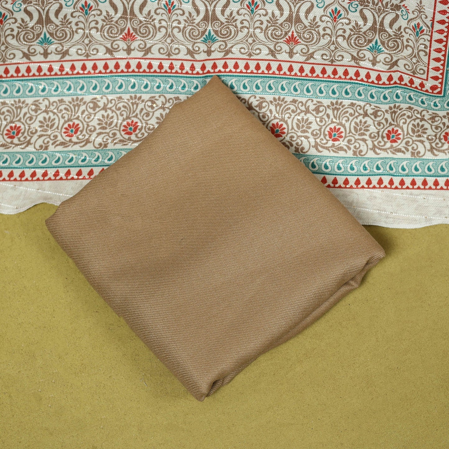 3pc digital embroidered merino wool unstitched dress