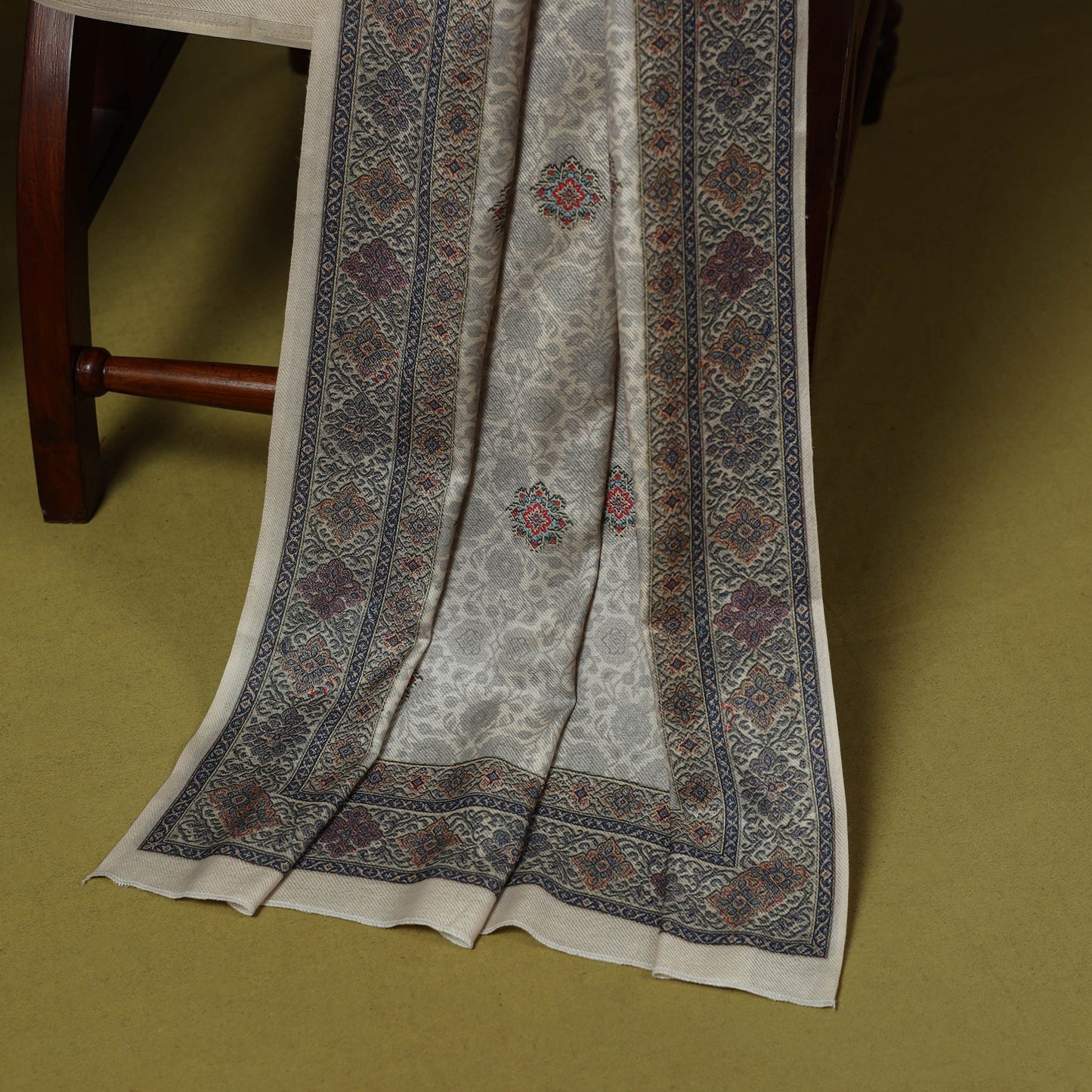 3pc digital embroidered merino wool unstitched dress