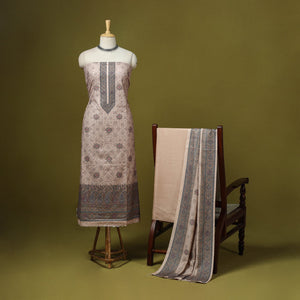 3pc digital embroidered merino wool unstitched dress