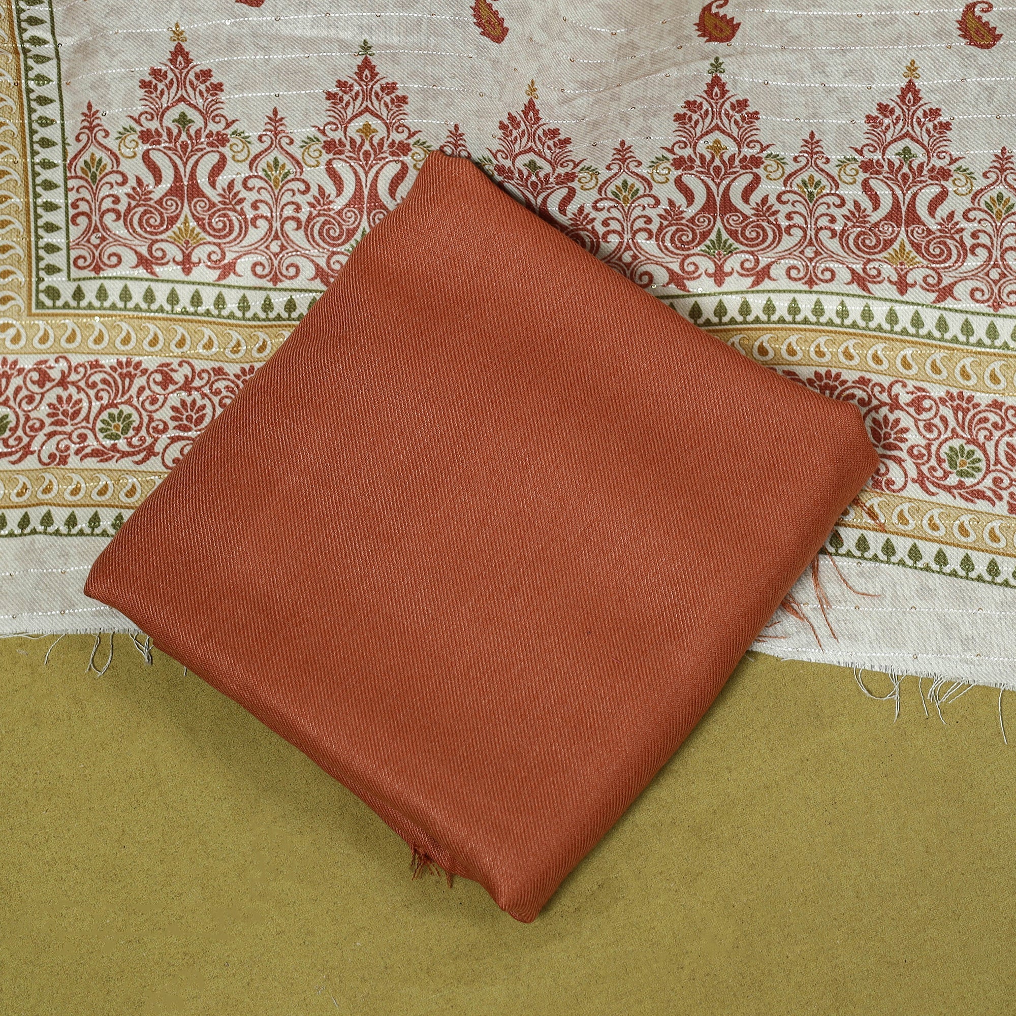 3pc digital embroidered merino wool unstitched dress