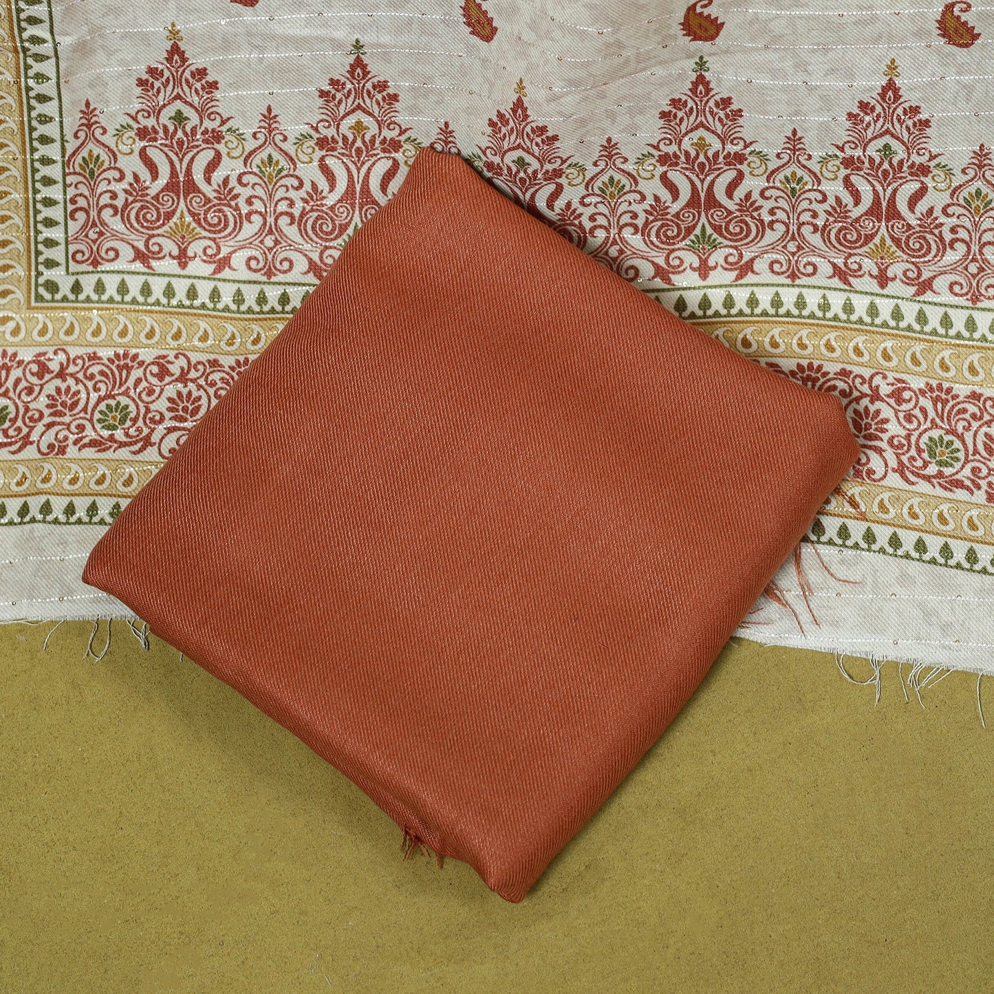 3pc digital embroidered merino wool unstitched dress