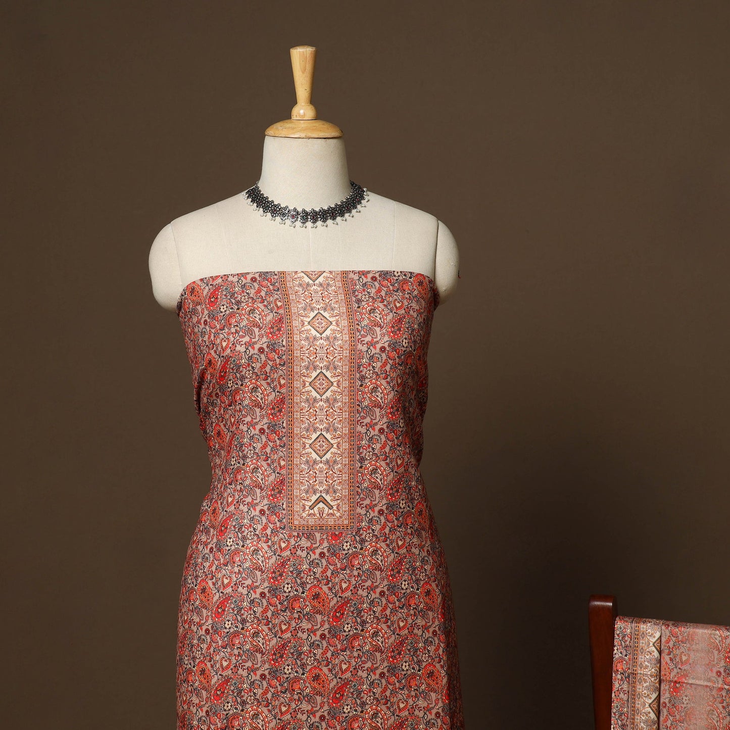 Multicolor - 3pc digital merino wool unstitched dress