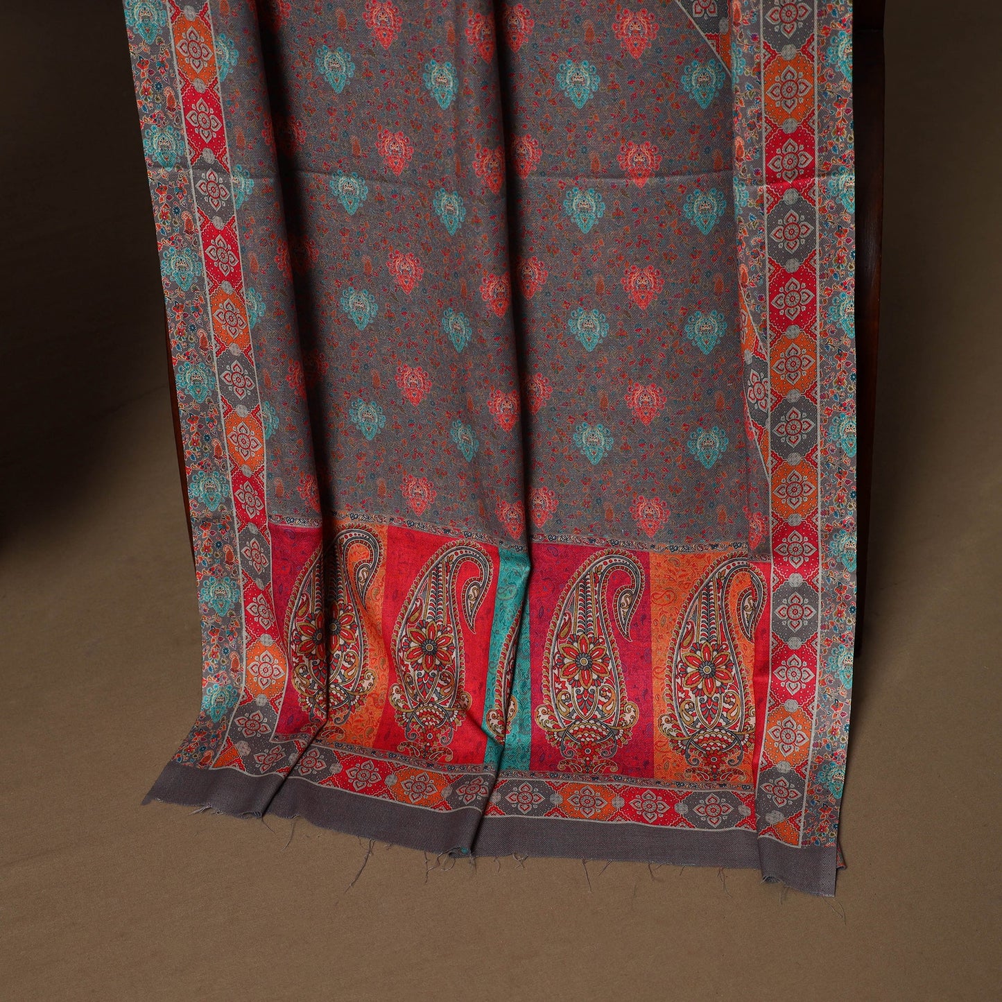 Multicolor - 3pc digital merino wool unstitched dress