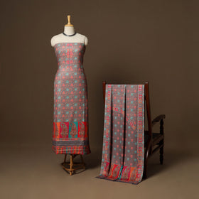 Multicolor - 3pc digital merino wool unstitched dress