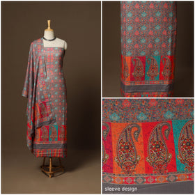 Multicolor - 3pc digital merino wool unstitched dress