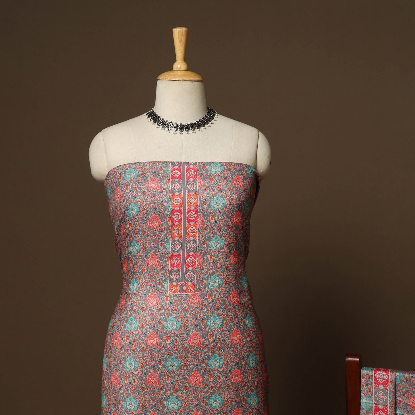 Multicolor - 3pc digital merino wool unstitched dress