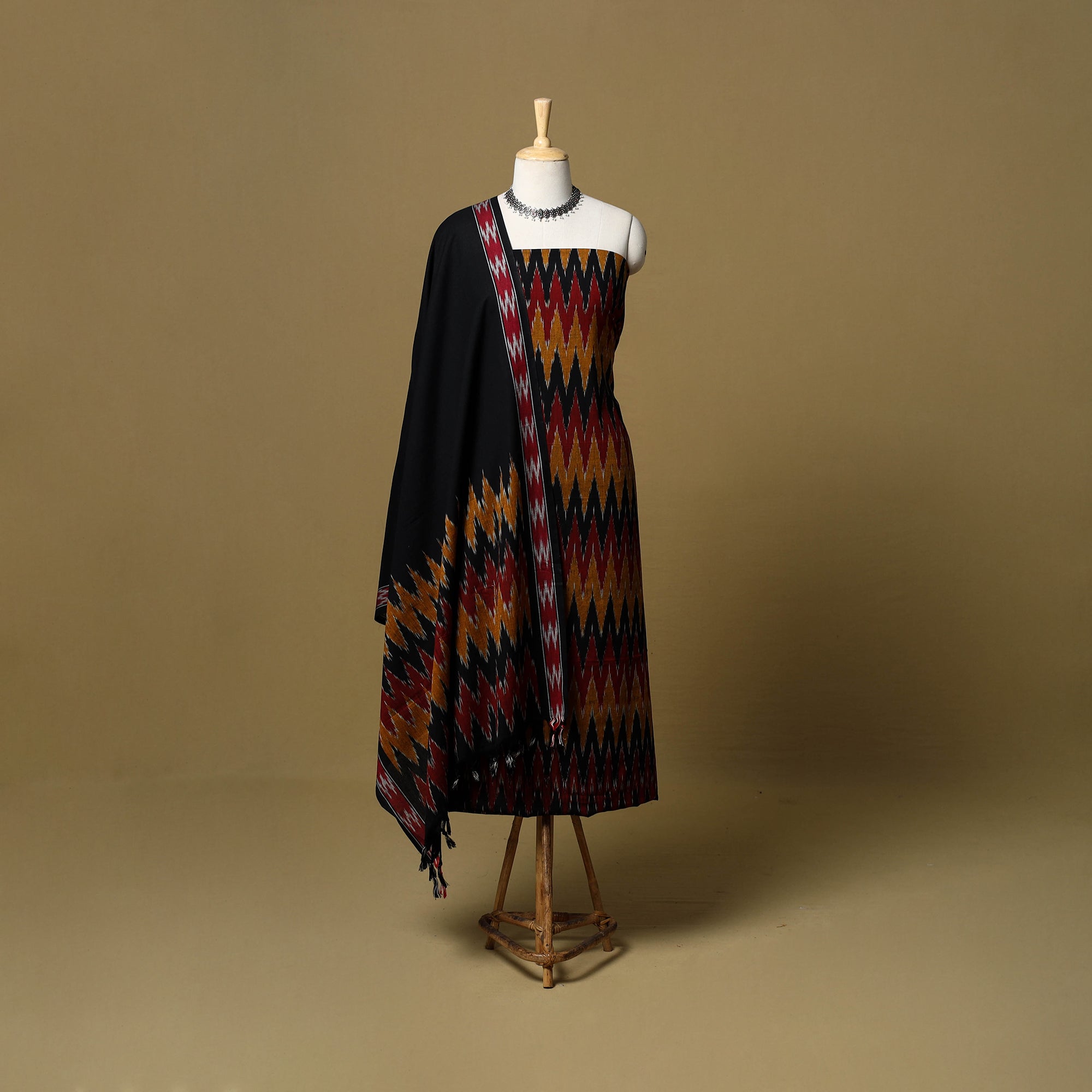 3pc handloom cotton pochampally ikat dress material 04