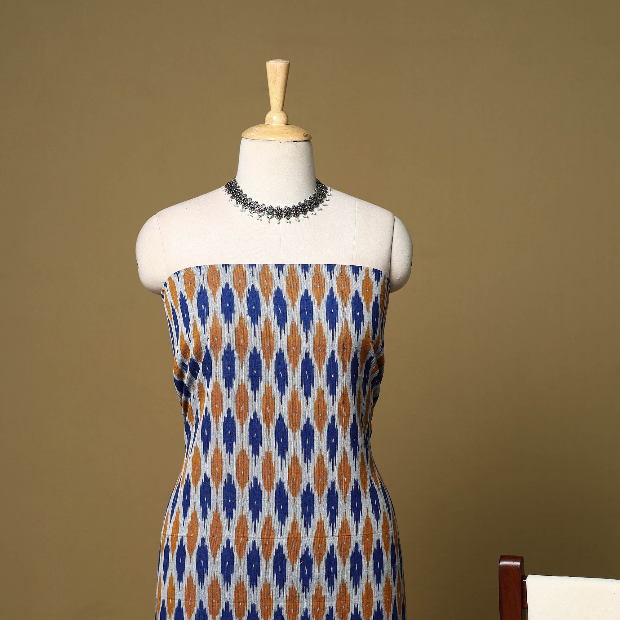 Multicolor - 3pc handloom cotton unstitched pochampally