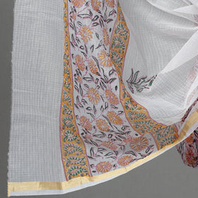3pc Kota Doria Cotton Sanganeri Block Print Dress Material