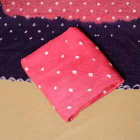 3pc kutch tie-dye satin cotton unstitched bandhani dress