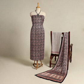 Multicolor - 3pc modal silk bagh unstitched suit material