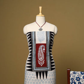 Multicolor - 3pc natural dyed cotton unstitched bagh dress