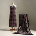 Multicolor 3pc Block Print Natural Dyed Ajrakh Dress Material