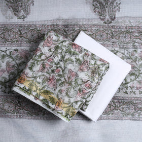 Buy 3pc Sanganeri Block Printed Kota Doria Cotton Suit Material Set 04 Online at iTokri.com