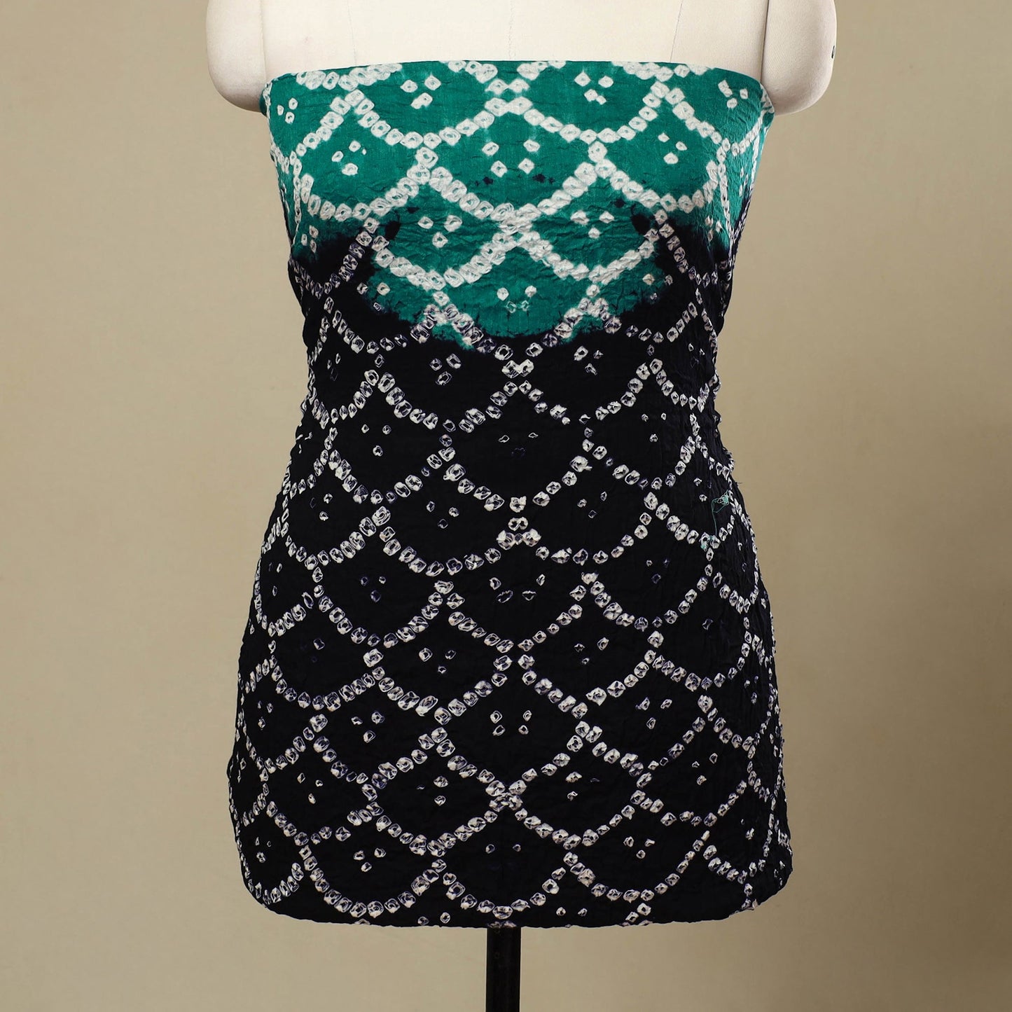 3pc Tie & Dye Satin Cotton Multicolor Bandhani Dress Material