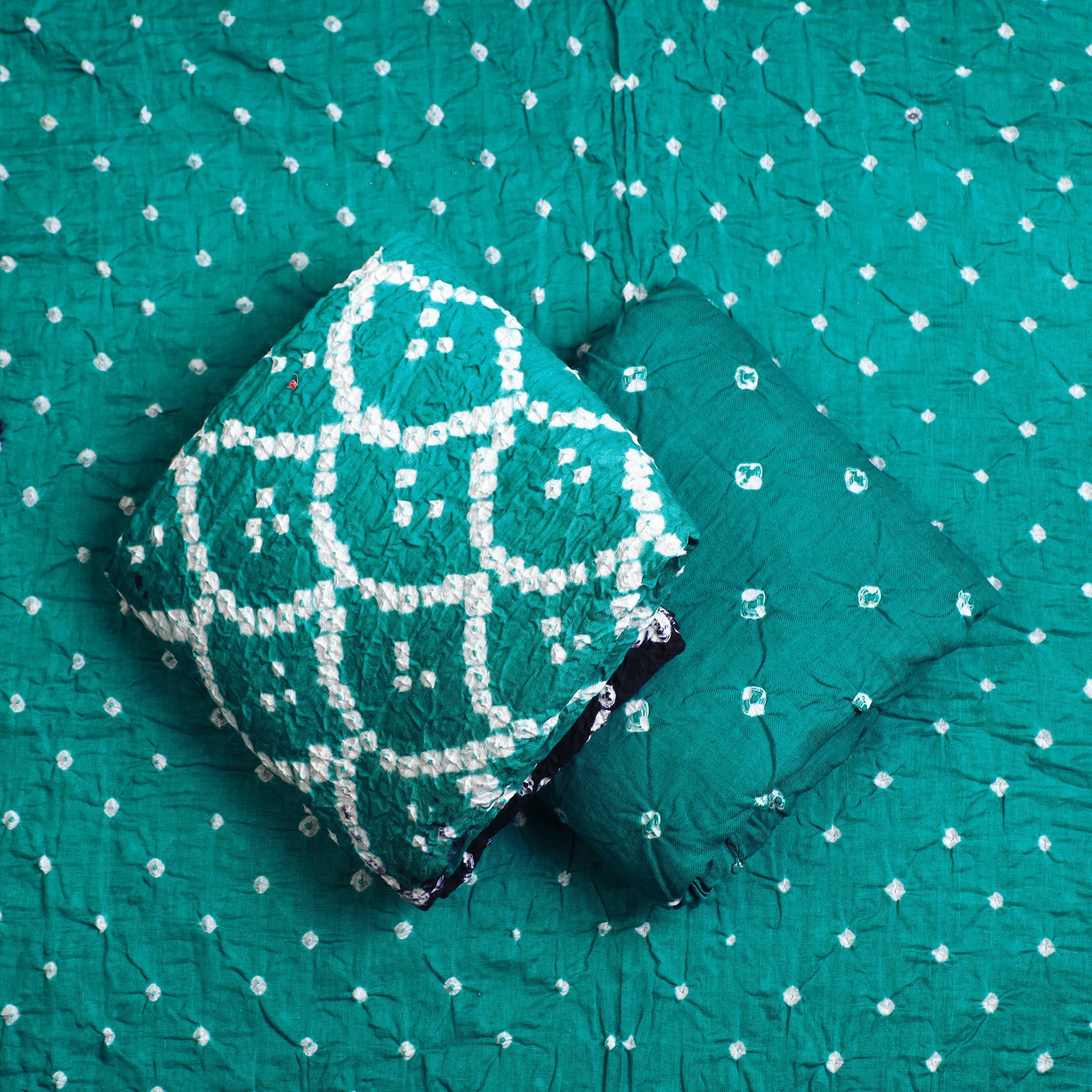 3pc Tie & Dye Satin Cotton Multicolor Bandhani Dress Material