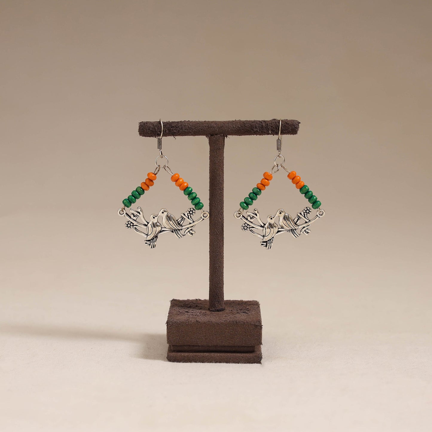 Multicolor - aaradhya wooden beads earrings with german