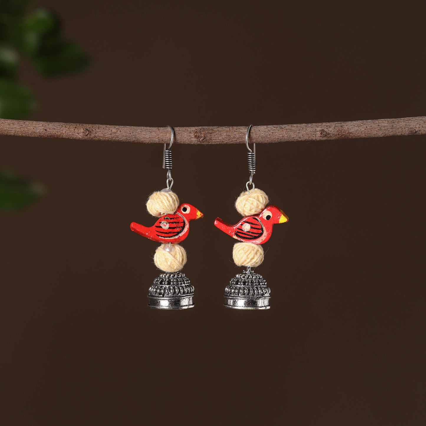 Multicolor Adhya German Silver Jhumki Earrings