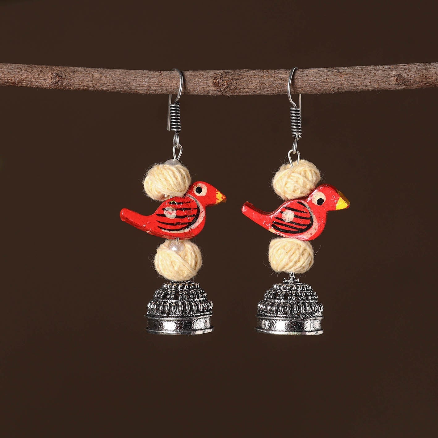 Multicolor Adhya German Silver Jhumki Earrings