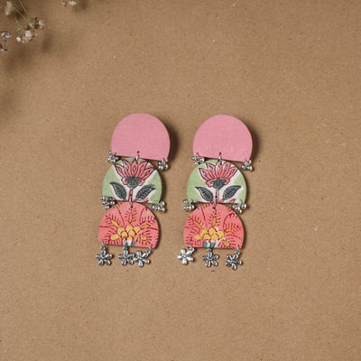 Afiya ghungroo work fabart handmade earrings - handcrafted