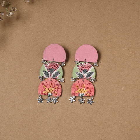 Afiya ghungroo work fabart handmade earrings - handcrafted