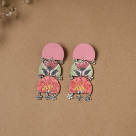 Afiya ghungroo work fabart handmade earrings - handcrafted