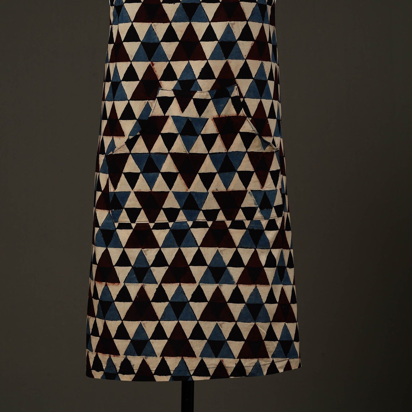 Multicolor - cotton apron with pocket 80 - handcrafted