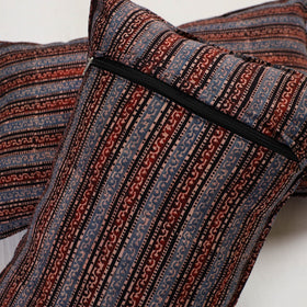  Multicolor Ajrakh Block Print Pillow Cover (Set of 2)