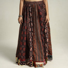 Multicolor - printed 24 kali patchwork cotton long skirt 31
