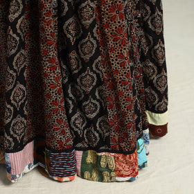 Buy Ajrakh Block Printed 24 Kali Patchwork Cotton Long Skirt 34 Online at iTokri.com
