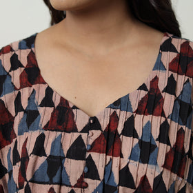 Multicolor - Ajrakh Block Printed Cotton Crop Top 03