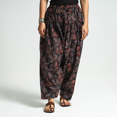 Multicolor -ajrakh printed cotton elasticated salwar