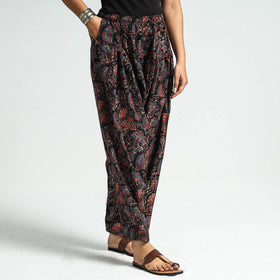 Multicolor -ajrakh printed cotton elasticated salwar