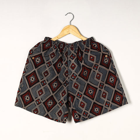  Ajrakh Block Printed Cotton Unisex Boxer/Shorts 