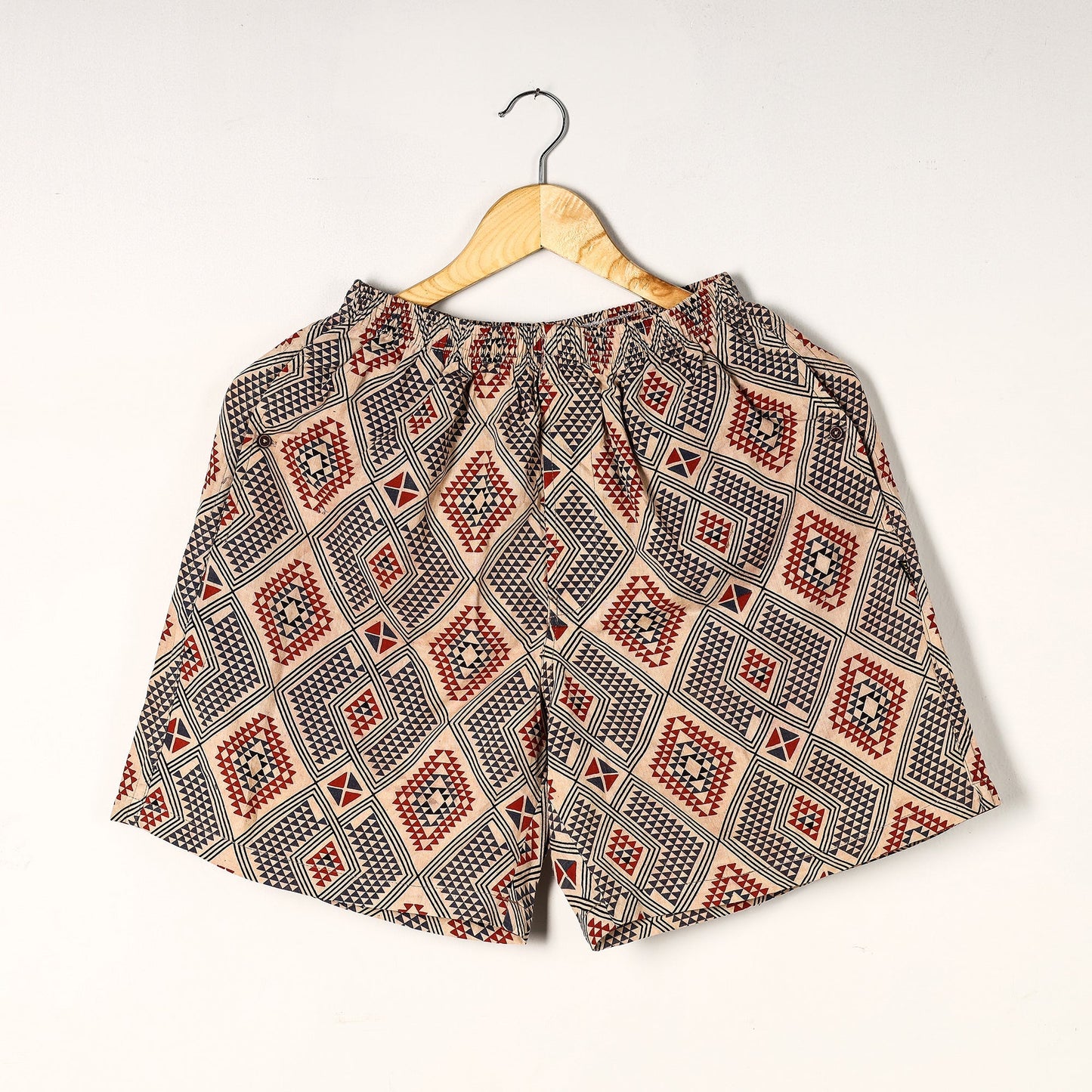  Ajrakh Block Printed Cotton Unisex Boxer/Shorts 