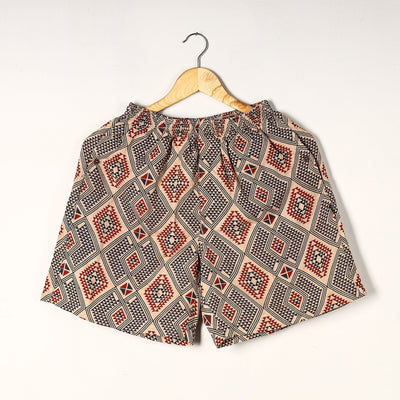  Ajrakh Block Printed Cotton Unisex Boxer/Shorts 