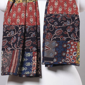 Buy Ajrakh Block Printing Patchwork Cotton Stole Online at iTokri.com