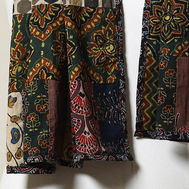 Buy Ajrakh Block Printed Patchwork Cotton Stole Online at iTokri.com