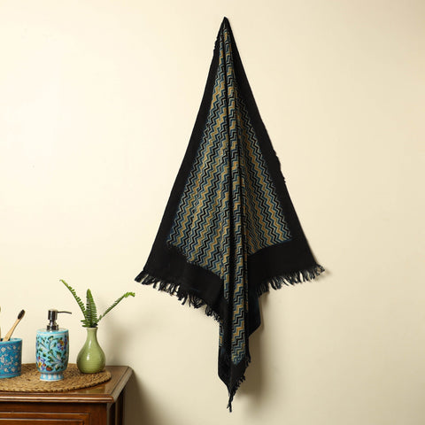  Multicolor Handloom Block Print Cotton Ajrakh Towel