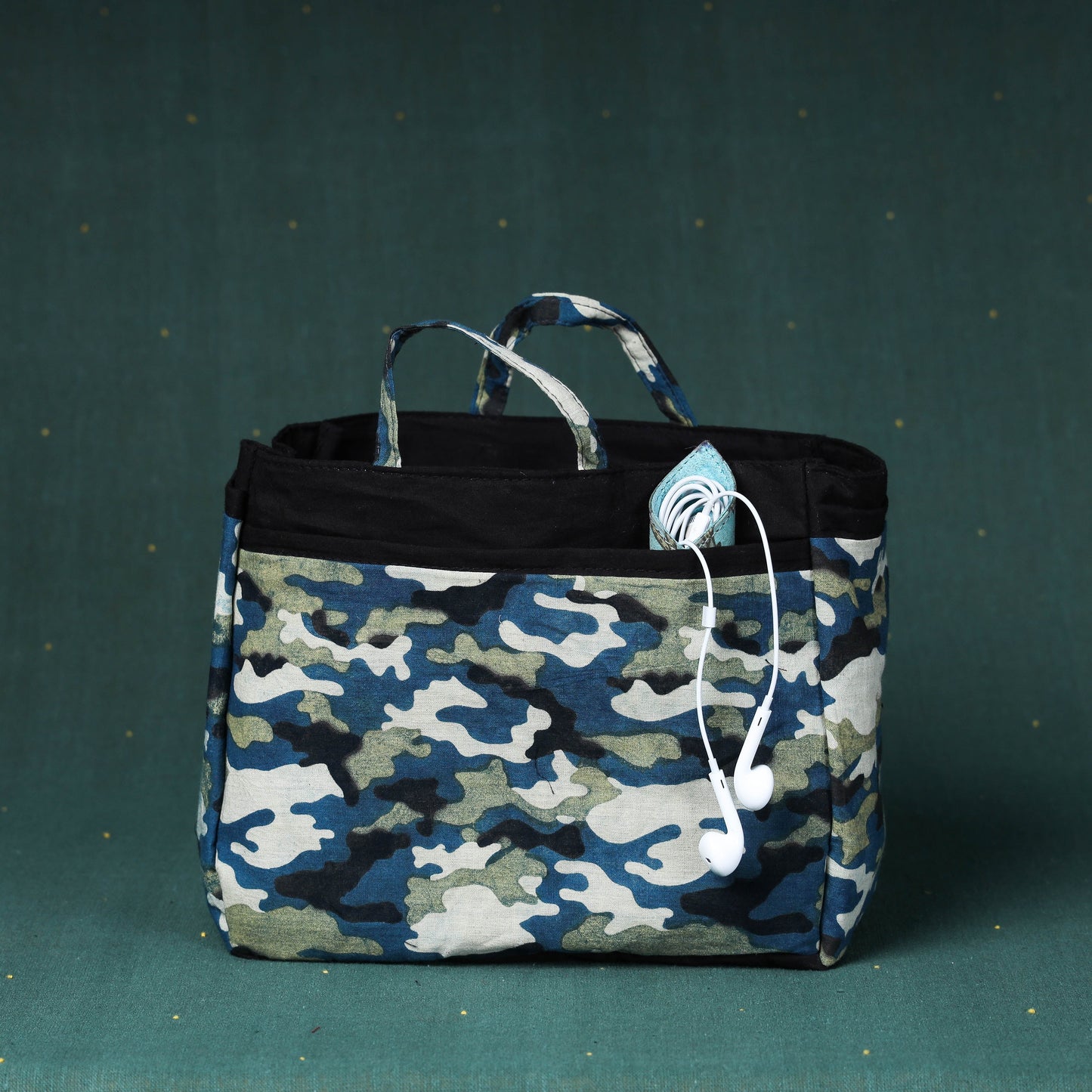  Ajrakh Multipurpose Cosmetic/Toiletry Cotton Pouch 